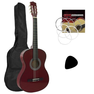 Tiger Childrens 1/2 Size Classical Guitar Package - Red