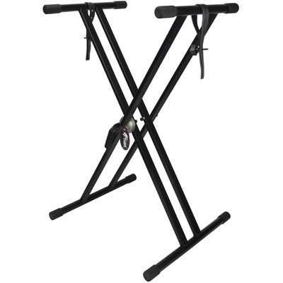 TIGER KYS16-BK Adjustable Keyboard Stand - Double-Braced with Securing