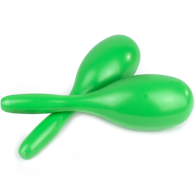 Tiger Large Plastic Maracas - Green Pair