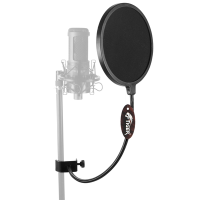 Tiger MSA21 Microphone Pop Filter Flexible Gooseneck Double Layer