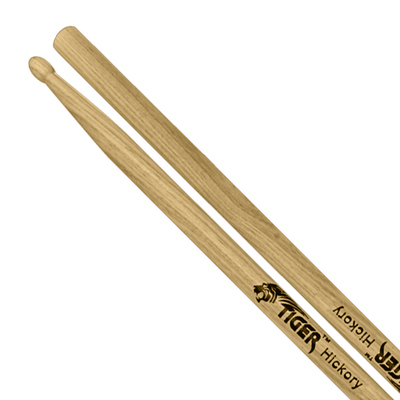 Tiger 5A Hickory Wood Tip Drumsticks - Pair