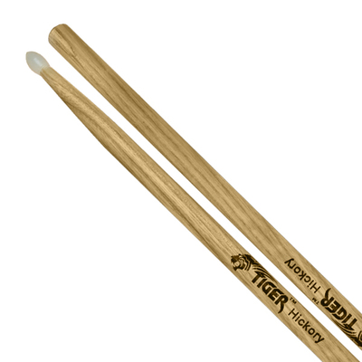 Tiger 5a Hickory Drumsticks Nylon Tip - Pair