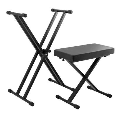 Tiger Keyboard Stand & Stool Pack Height Adjustable Keyboard Stand &