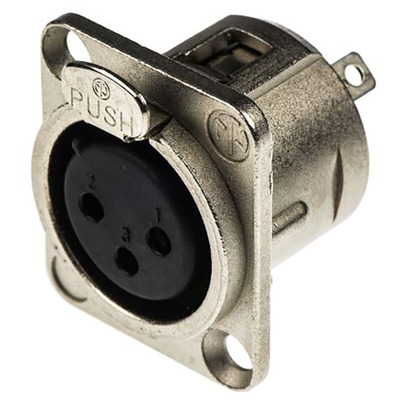 Neutrik NC3FDL1 XLR Panel Connector Female 3 Pin