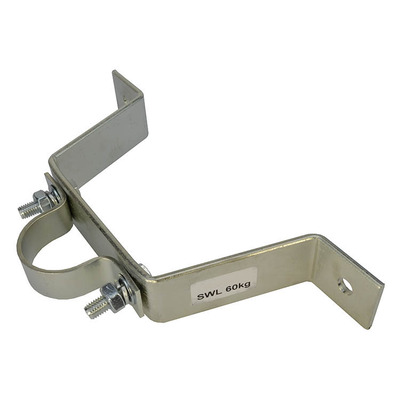 Pipe To Wall Bracket 100mm Silver