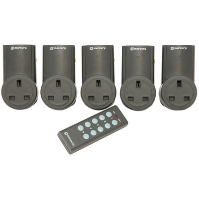 Mercury Set Of 5 Remote Control Socket Adaptors