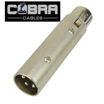 DMX In Line Adaptor - Converts 3 Pin Male to 5 Pin Female XLR