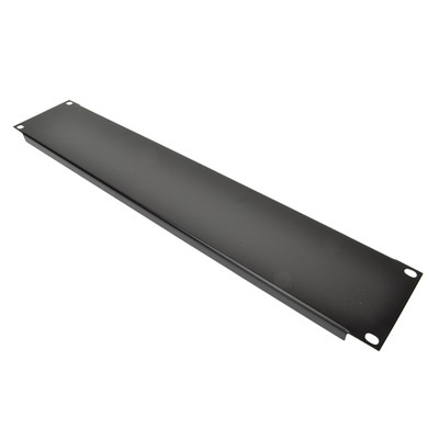 2 U 19" Blank Rack Panel With Black Finish