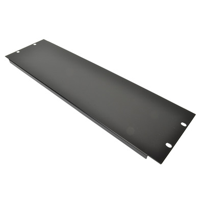 3 U 19" Blank Rack Panel With Black Finish