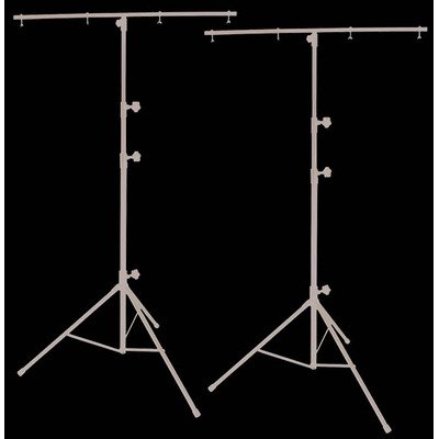 2 x Lighting Stands with T-Bar for DJ, Stage or Photography Lights Height 2.7M