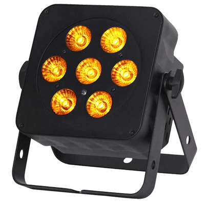 Slimline RGBA LED Parcan 7x 5 Watt - Black