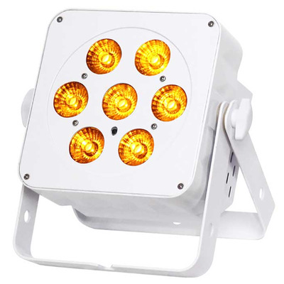 Slimline RGBA LED Parcan 7x 5 Watt - White