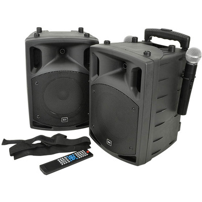 Portable PA System with UHF Mics, Bluetooth & DVD