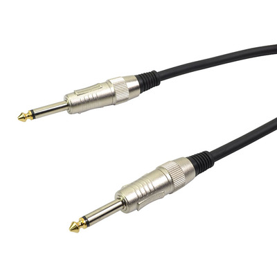 1/4" (6.35mm) Mono Jack to Jack Cable Black 10m