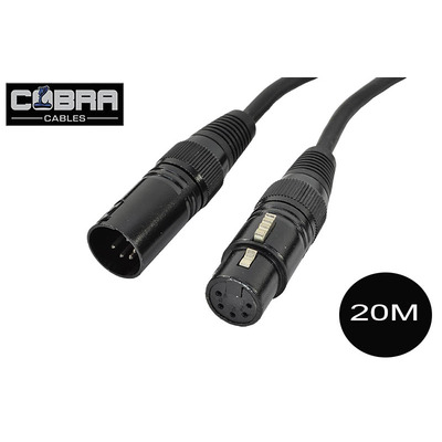 5 Pin DMX Lead 20M XLR Male to Female