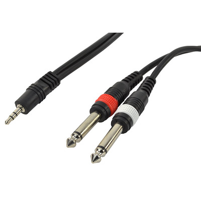 2 X 1/4" Jack Mono - 3.5mm Stereo Jack 3m