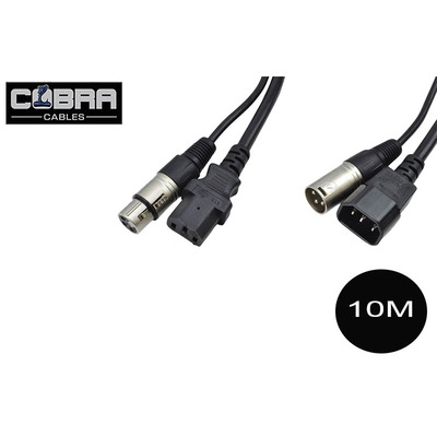 DMX Lighting XLR & IEC Power Combined Cables 10m