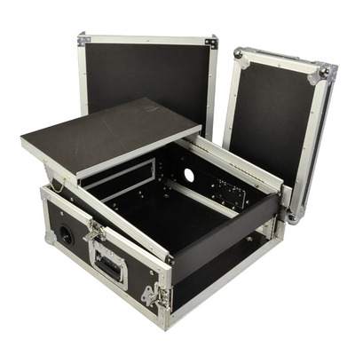 2U Mixer Case with Laptop Shelf