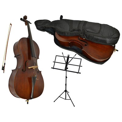 Sotendo Full Size Student Cello Set with Music Stand