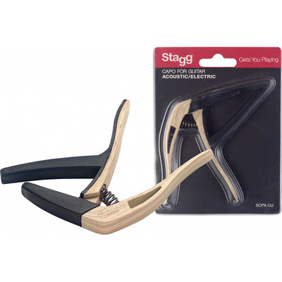 Acoustic/Electric Guitar Capo - Light wood finish