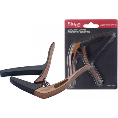 Acoustic/Electric Guitar Capo - Dark wood finish