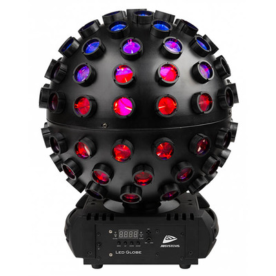 Globe LED Effects Light with Rotating Multi-Colour Mirror Ball Like Beams