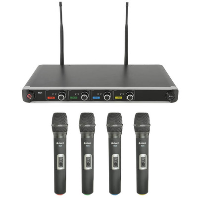 Quad UHF Handheld Wireless Mic Systems