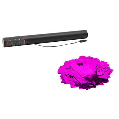 Electric Metallic Confetti Cannon 50cm Pink