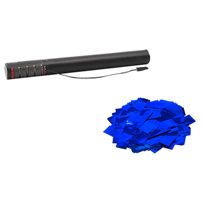 Electric Metallic Confetti Cannon 50cm Blue