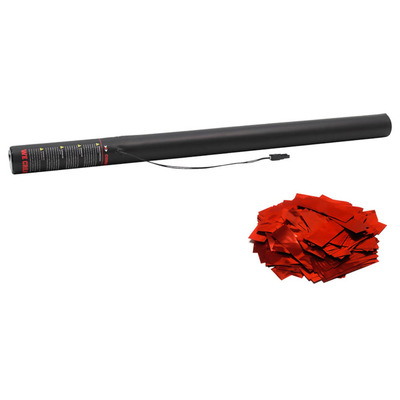 Electric Metallic Confetti Cannon 80cm Red