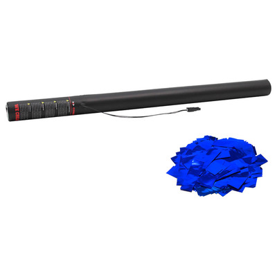 Electric Metallic Confetti Cannon 80cm Blue