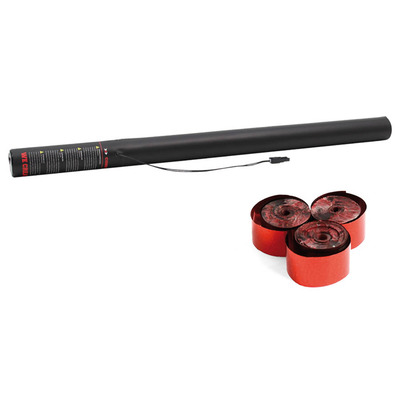 Electric Metallic Streamer Cannon 80cm Red