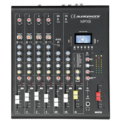 Compact 8 Channel Mixer with USB/SD & Bluetooth