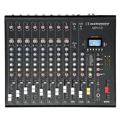 Compact 12 Channel Mixer with USB/SD & Bluetooth