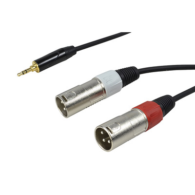 Dual XLR Male to 3.5mm Stereo Jack 6 Metres