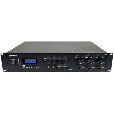 Mixer PA Amplifer with USB, SD, Bluetooth and FM Tuner - 6 Zone