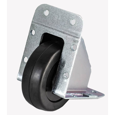 2.52" 64mm Non Rattle Recessed Caster - Zinc