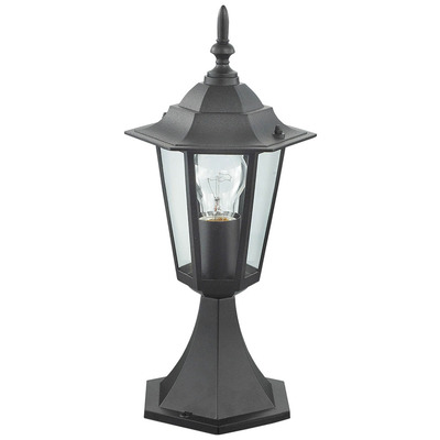 Outdoor Black Pedestal Light 240V E27 - Small