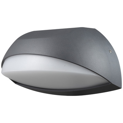 External Domed LED Wall Light in Anthracite & White 240V