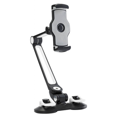 Aluminium Stand for Smartphones/Tablets 4 to 11" with Double Suction Cup Base