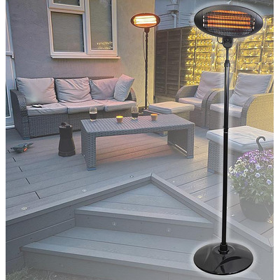 Patio Heater with Free-Standing Design & Infrared Adjustable Heat