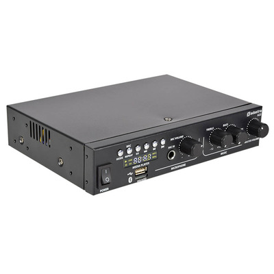 Stereo PA Amplifier with Bluetooth, FM Radio and Microphone Input