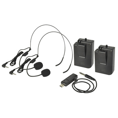 USB Dual Headset UHF Wireless System