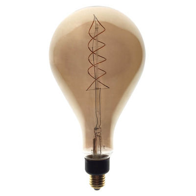 Dimmable LED Smoked Spiral Filament ES Lamp 4W 2200K - PS160