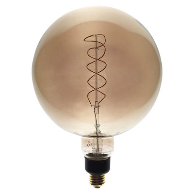 Dimmable LED Smoked Spiral Filament ES Lamp 4W 2200K - G200