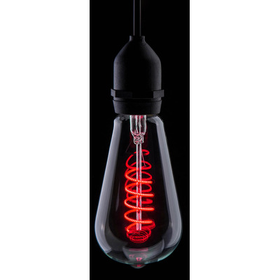 Funky Spiral Filament LED Lamp 4W E27 - Red