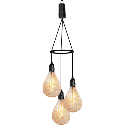 Battery Powered 3 Drop LED Pendant White