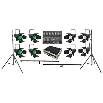 Professional Stage Lighting Kit with LED Fresnel Stage Lights