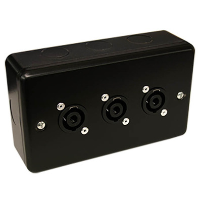 Surface Fitting Speakon Connector Box - 3 Connectors