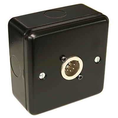 Single XLR 5 Pin Plate with Surface Mount Box - Male